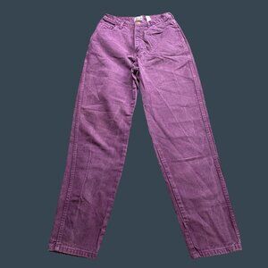 VTG Moda Intl Jeans Womens Purple 10 28x29 tapered USA‎ Hippie Boho Dark Fairy
